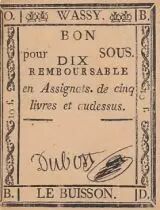Frankreich 10 Sous Wasy - Haute-Marne - False