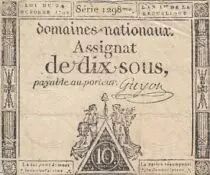 Frankreich 10 Sous Women, Liberty cap (24-10-1792) - Sign. Guyon - Serial 1298