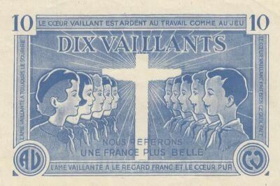 Frankreich 10 Vaillants - Catholic Scouts Ticket - 1930