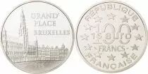 Frankreich 100 Francs  - 15 Euros - Grand Place de Bruxelles - 1996 - Silver - without certificat