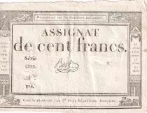 Frankreich 100 Francs - 18 Nivose An III - (07.01.1795) - Sign. Bert - P.78
