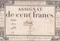 Frankreich 100 Francs - 18 Nivose An III - (07.01.1795) - Sign. Bouty - Serial 2785
