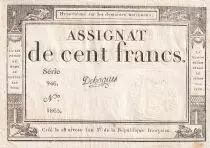 Frankreich 100 Francs - 18 Nivose An III - (07.01.1795) - Sign. De Hogues - Serial 946 - P.78