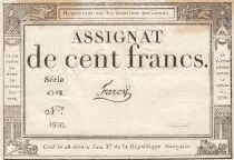 Frankreich 100 Francs - 18 Nivose An III - (07.01.1795) - Sign. Farcy - P.A.78 - Serial 4519