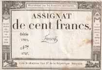 Frankreich 100 Francs - 18 Nivose An III - (07.01.1795) - Sign. Farcy - Serial 1730 - P.78