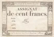 Frankreich 100 Francs - 18 Nivose An III - (07.01.1795) - Sign. Feze - P.A.78 - Serial 4799