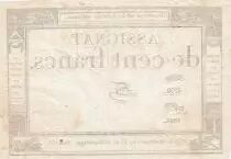 Frankreich 100 Francs - 18 Nivose An III - (07.01.1795) - Sign. Feze - P.A.78 - Serial 4799