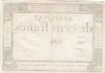 Frankreich 100 Francs - 18 Nivose An III - (07.01.1795) - Sign. Godet - Serial 1884