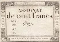 Frankreich 100 Francs - 18 Nivose An III - (07.01.1795) - Sign. Goussu - P.A.78 - Serial 5255