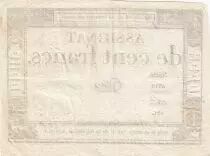Frankreich 100 Francs - 18 Nivose An III - (07.01.1795) - Sign. Guyot - Serial 4519