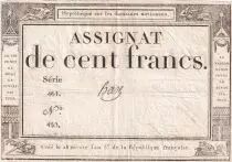 Frankreich 100 Francs - 18 Nivose An III - (07.01.1795) - Sign. Haze - Serial 461 - P.78