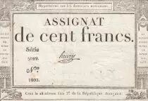 Frankreich 100 Francs - 18 Nivose An III - (07.01.1795) - Sign. Henry - P.78 - Serial 5089