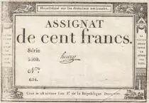 Frankreich 100 Francs - 18 Nivose An III - (07.01.1795) - Sign. Henry - Serial 5502