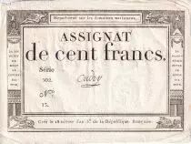 Frankreich 100 Francs - 18 Nivose An III - (07.01.1795) - Sign. Lassia - Serial  84