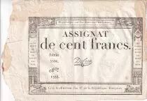 Frankreich 100 Francs - 18 Nivose An III - (07.01.1795) - Sign. Lassia - Serial  84