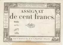 Frankreich 100 Francs - 18 Nivose An III - (07.01.1795) - Sign. Malter - Serial 1573