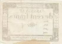 Frankreich 100 Francs - 18 Nivose An III - (07.01.1795) - Sign. Malter - Serial 1573