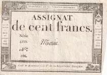 Frankreich 100 Francs - 18 Nivose An III - (07.01.1795) - Sign. Morin - Serial 5255 - P.78
