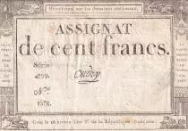 Frankreich 100 Francs - 18 Nivose An III - (07.01.1795) - Sign. Oudry  - Serial 4799 - P.78