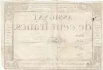 Frankreich 100 Francs - 18 Nivose An III - (07.01.1795) - Sign. Oudry - Serial 3920