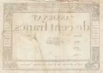 Frankreich 100 Francs - 18 Nivose An III - (07.01.1795) - Sign. Oudry - Serial 3920