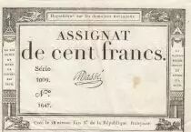 Frankreich 100 Francs - 18 Nivose An III - (07.01.1795) - Sign. Oudry - Serial 3920