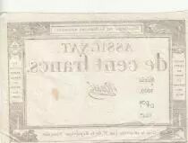 Frankreich 100 Francs - 18 Nivose An III - (07.01.1795) - Sign. Oudry - Serial 3920