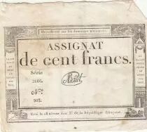Frankreich 100 Francs - 18 Nivose An III - (07.01.1795) - Sign. Oudry - Serial 3920
