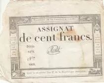 Frankreich 100 Francs - 18 Nivose An III - (07.01.1795) - Sign. Oudry - Serial 3920