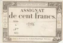 Frankreich 100 Francs - 18 Nivose An III - (07.01.1795) - Sign. Oudry - Serial 3920