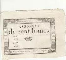 Frankreich 100 Francs - 18 Nivose An III - (07.01.1795) - Sign. Oudry - Serial 3920