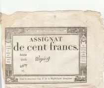 Frankreich 100 Francs - 18 Nivose An III - (07.01.1795) - Sign. Oudry - Serial 3920