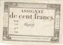 Frankreich 100 Francs - 18 Nivose An III - (07.01.1795) - Sign. Oudry - Serial 3920