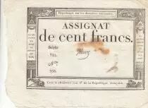 Frankreich 100 Francs - 18 Nivose An III - (07.01.1795) - Sign. Oudry - Serial 3920