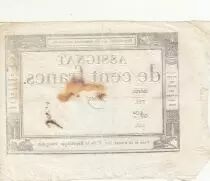 Frankreich 100 Francs - 18 Nivose An III - (07.01.1795) - Sign. Oudry - Serial 3920
