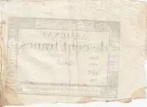 Frankreich 100 Francs - 18 Nivose An III - (07.01.1795) - Sign. Oudry - Serial 3920