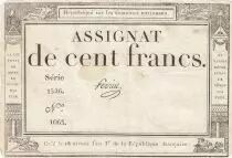 Frankreich 100 Francs - 18 Nivose An III - (07.01.1795) - Sign. Perrin  - Serial 1526