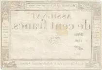 Frankreich 100 Francs - 18 Nivose An III - (07.01.1795) - Sign. Perrin  - Serial 1526