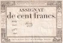 Frankreich 100 Francs - 18 Nivose An III - (07.01.1795) - Sign. Perrin  - Serial 3117 - P.78