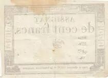 Frankreich 100 Francs - 18 Nivose An III - (07.01.1795) - Sign. Perrin  - Serial 3578
