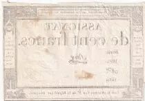Frankreich 100 Francs - 18 Nivose An III - (07.01.1795) - Sign. Saxy  - Serial 1692 - P.78