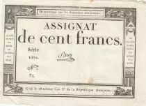 Frankreich 100 Francs - 18 Nivose An III - (07.01.1795) - Sign. Saxy - Serial 2006