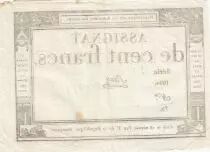 Frankreich 100 Francs - 18 Nivose An III - (07.01.1795) - Sign. Saxy - Serial 2006