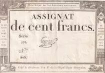 Frankreich 100 Francs - 18 Nivose An III - (07.01.1795) - Sign. Taizy  - Serial 591 - P.78