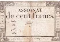 Frankreich 100 Francs - 18 Nivose An III - (07.01.1795) - Sign. Vienoz  - Serial 406 - P.78