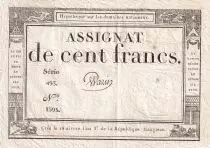 Frankreich 100 Francs - 18 Nivose An III - (07.01.1795) - Sign. Warin - P.78