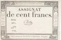 Frankreich 100 francs - 18 Nivose An III - 1794 - Sign. Chevrot - Serial 2971