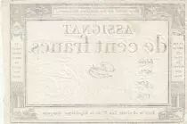 Frankreich 100 francs - 18 Nivose An III - 1794 - Sign. Chevrot - Serial 2971