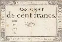 Frankreich 100 francs - 18 Nivose An III - 1794 - Sign. De Caen - Serial 467
