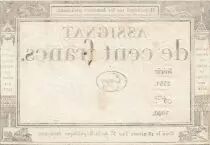 Frankreich 100 francs - 18 Nivose An III - 1794 - Sign. Emery - Serial 2551